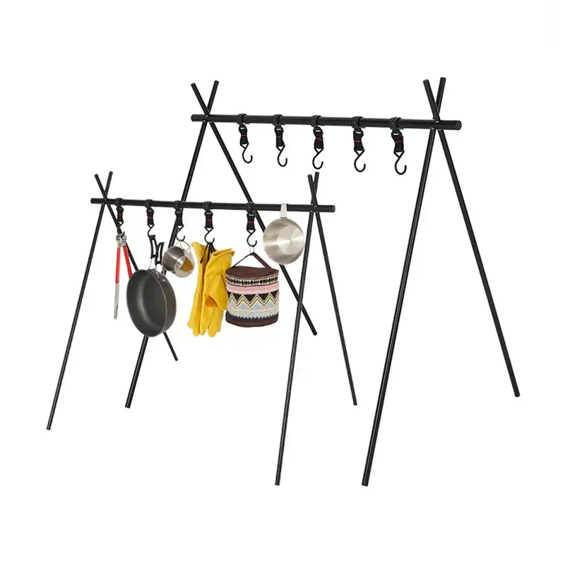 RONIX Outdoor Camping Accessories Tripod Travel Hanging Rack Aluminum oy Portable Folding Tableware Rack