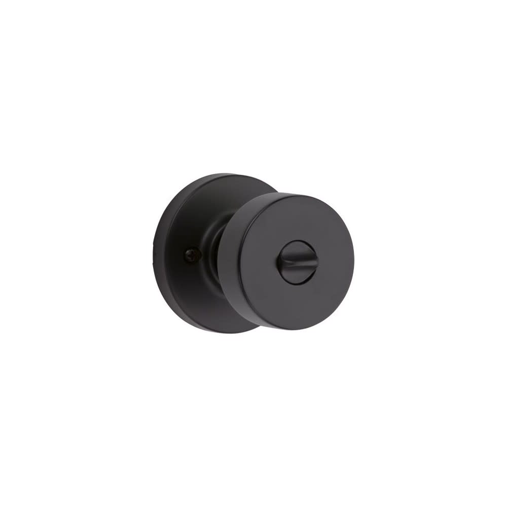 Kwikset Pismo Privacy Door Knob Matte Black Interior Bed and Bath ;