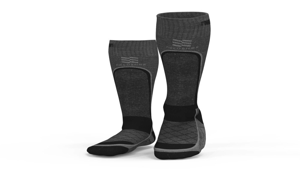 Mobile Warming Premium 2.0 Merino Heated Socks Mens 3.7V Black Large ;