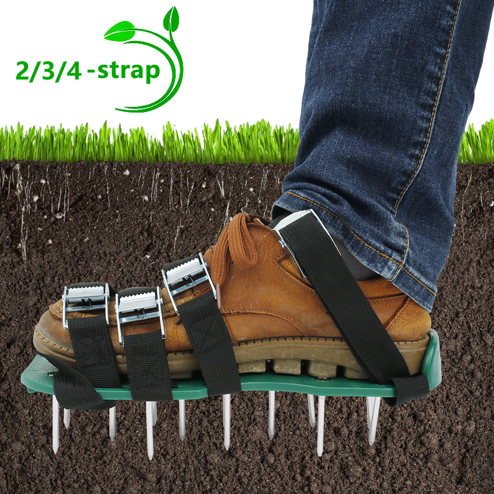 ZTOO Garden Lawn Aerator Spike Shoes – for Effectively Aerating Lawn Soil Garden Yard Care with Spikes and Metal Buckles to Allow Your Grass to Breathe