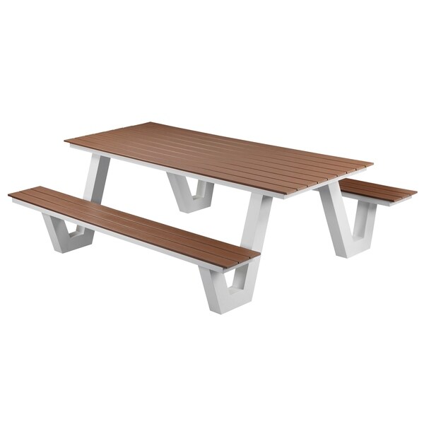 Pangea Home Lukas Aluminum Modern Picnic Table