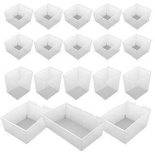 Proslat Probin Slatwall Clear Storage Bin Kit (18-Pack) 03250