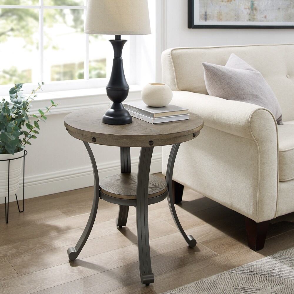 Franklin Industrial Round Side Table