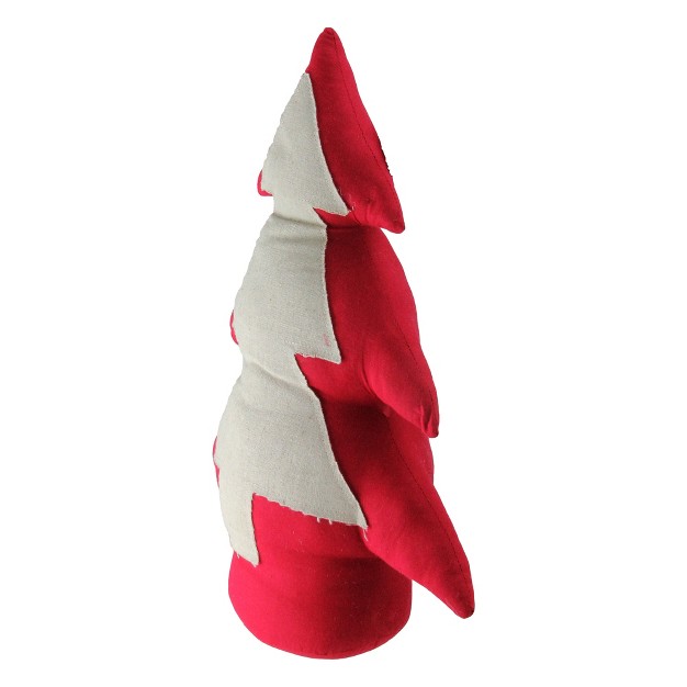 Red And White Contemporary Christmas Tree Tabletop Decor