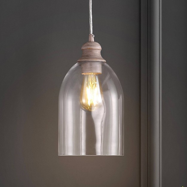 Led Adjustable Glass Greige Pendant Gray Jonathan Y