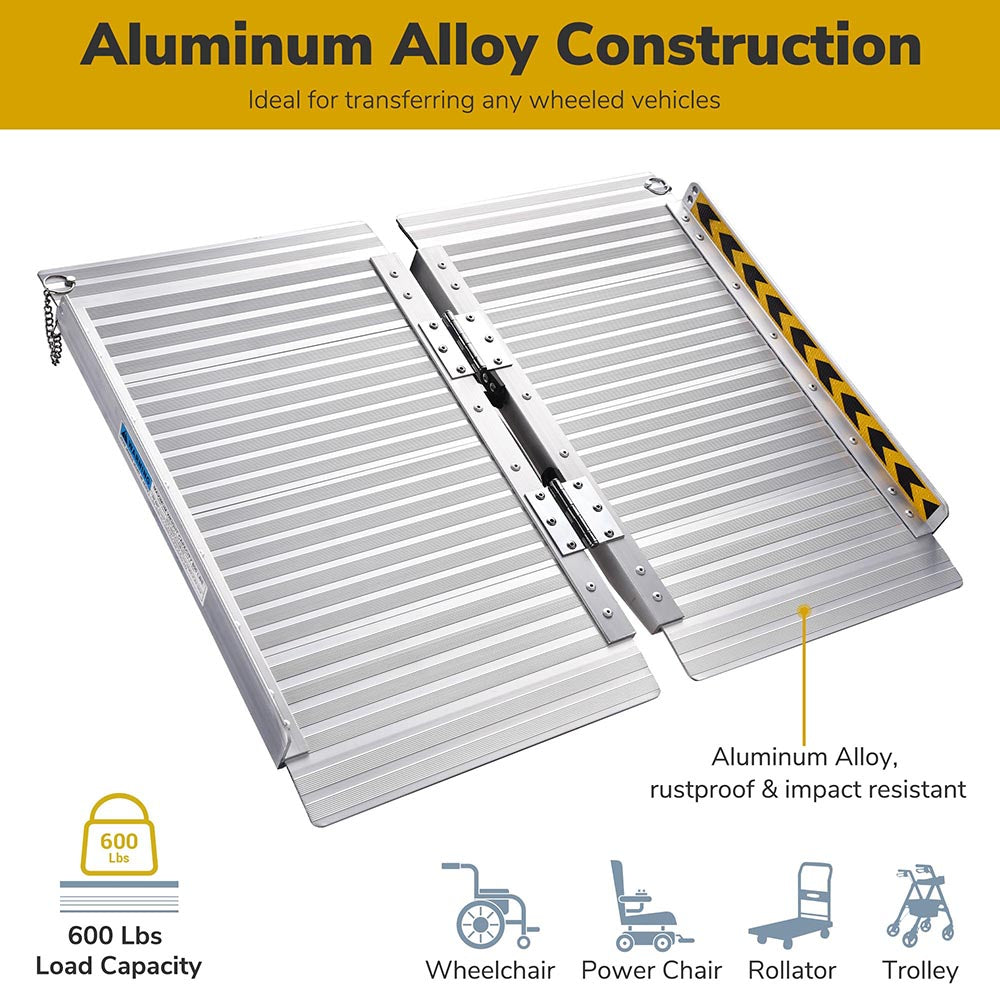 Yescom Wheelchair Ramp 600lb Capacity 2'x29