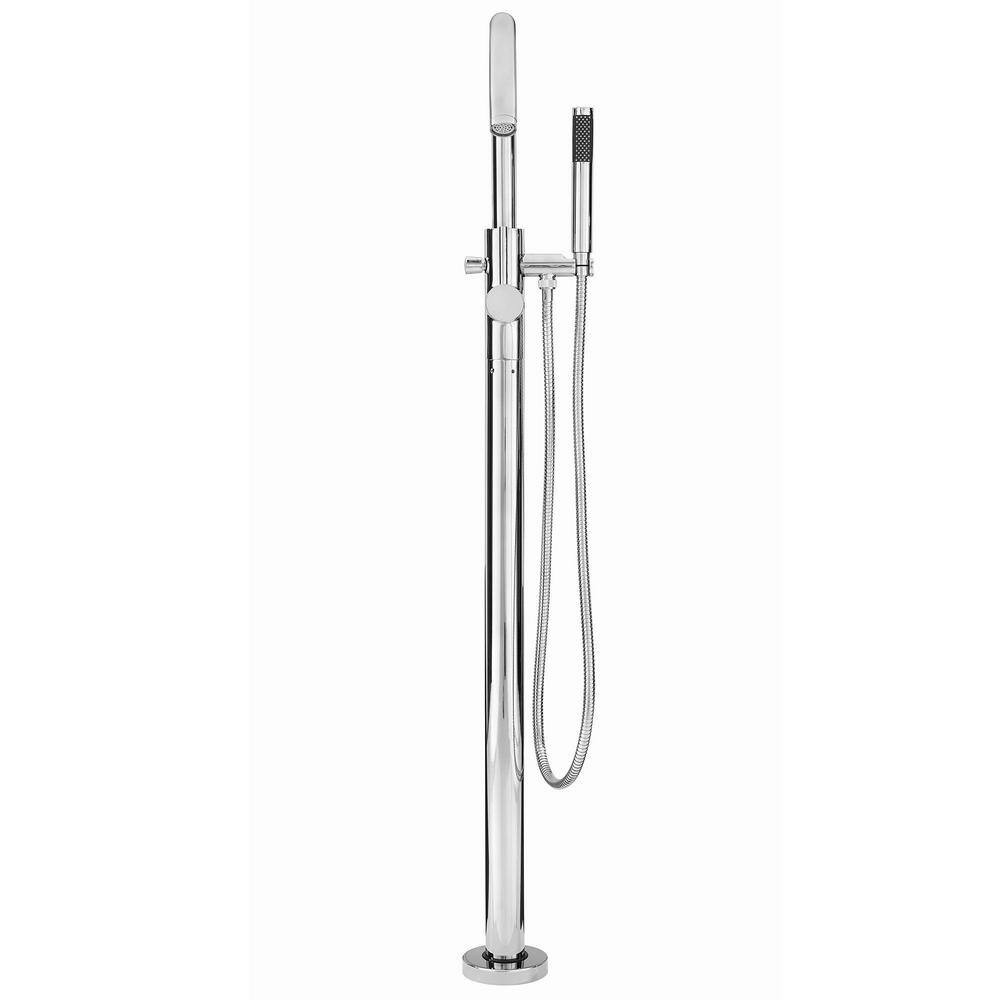 Pfister Modern Single-Handle Free Standing Tub Filler in Polished Chrome (Valve not Included) LG6-1MFC