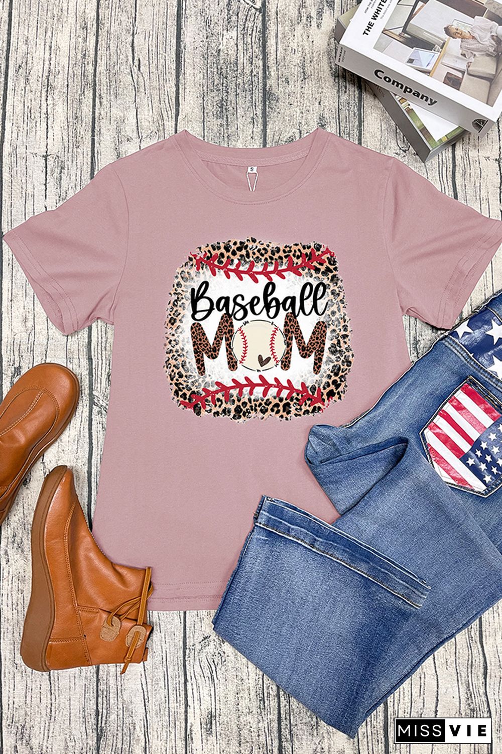 Baseball Mom Short Sleeve Graphic Tee Wholesale