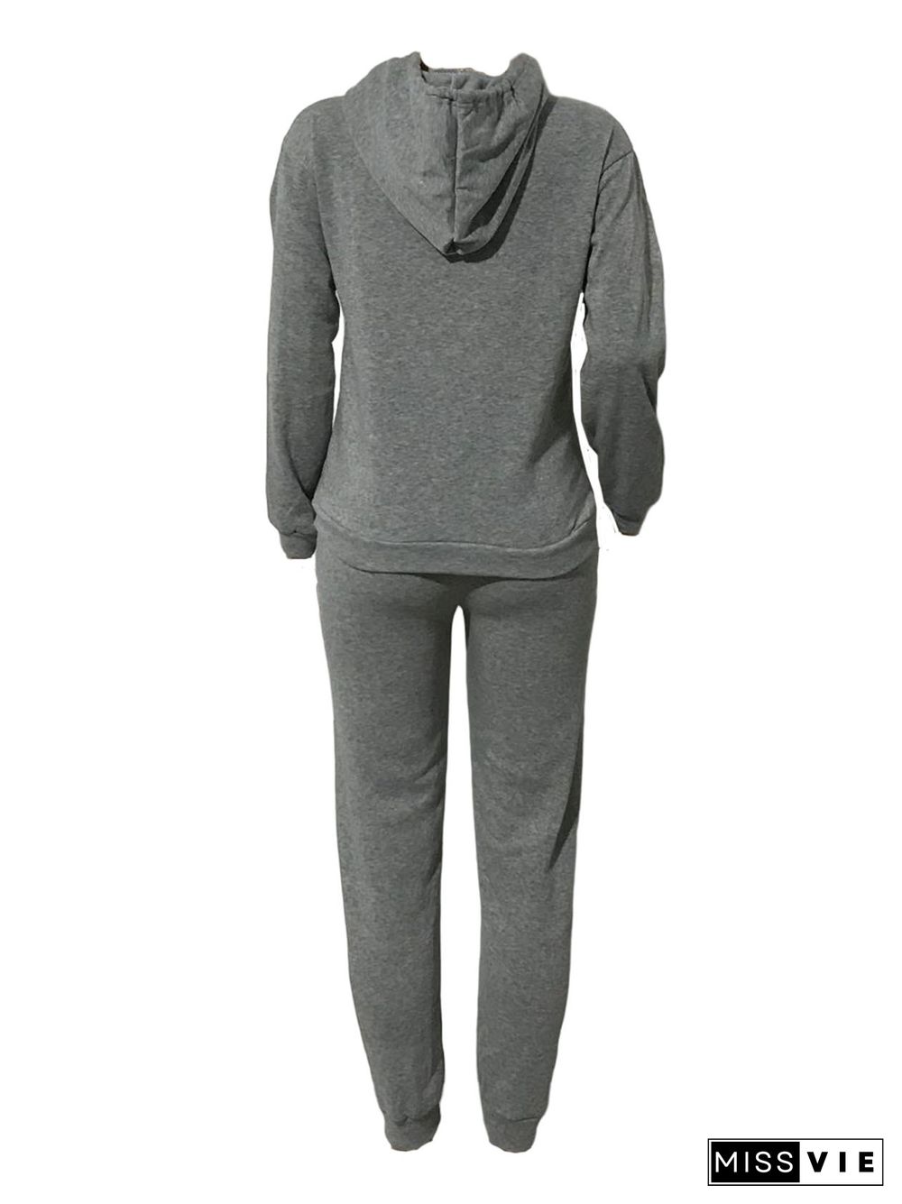 Fleece Hoodies Pullover Sweatshirts Jogger Pants Suit