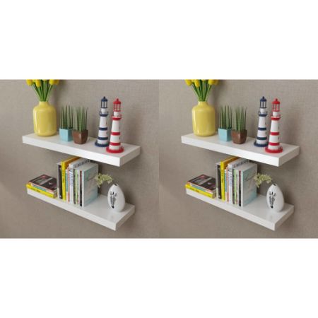 Wall Shelves 4 pcs White 23.6