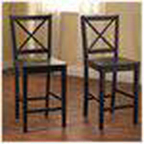 TMS Virginia Cross-Back 30 Bar Stool， Set of 2， Multiple Colors