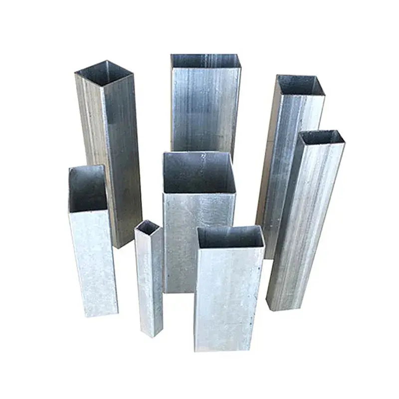 Customized Hot Dipped Square Tube Hollow Steel Metal Tube Pipe Factory Galvanized Steel Rectangular Pipe Hot Rolled Fence Post