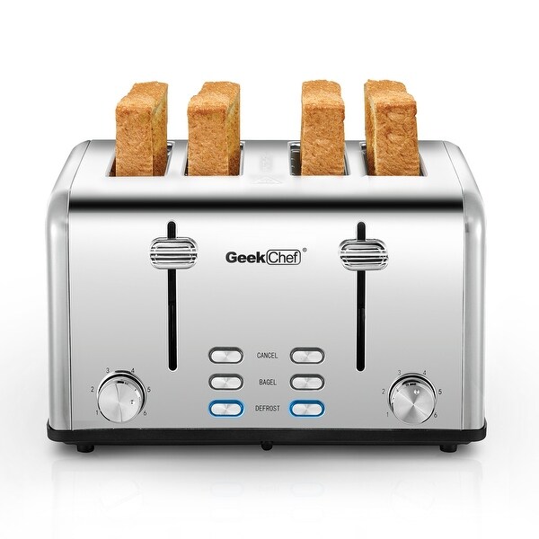 4-slice stainless steel toaster