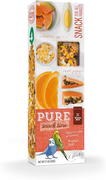 White Mill PURE Papaya and Orange Bird Treat Stick， 2.1-oz box