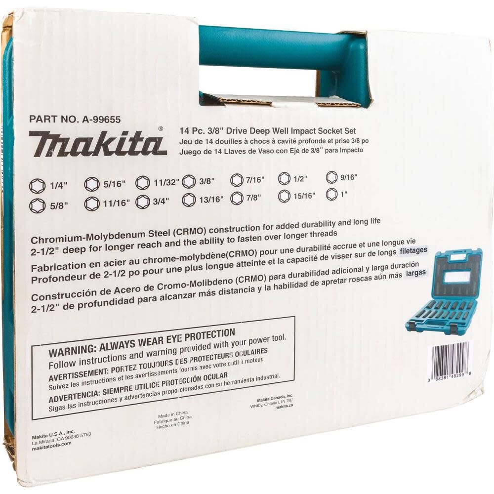 Makita 14 Pc. 3/8