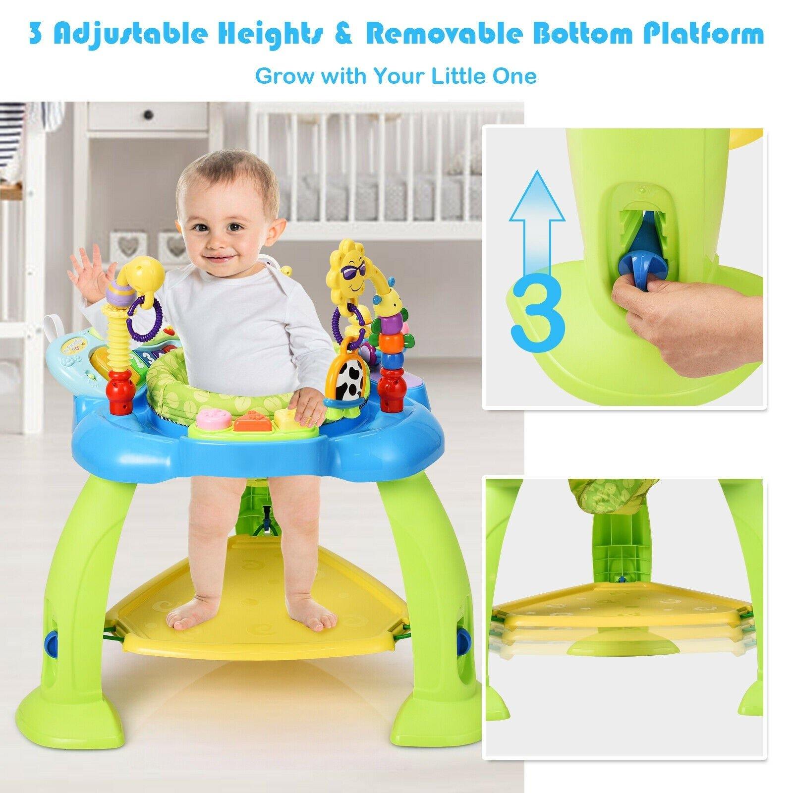 BABY JOY 2-in 1 Infant Activity Center, Baby Jumper w/360-Degree Rotating Seat