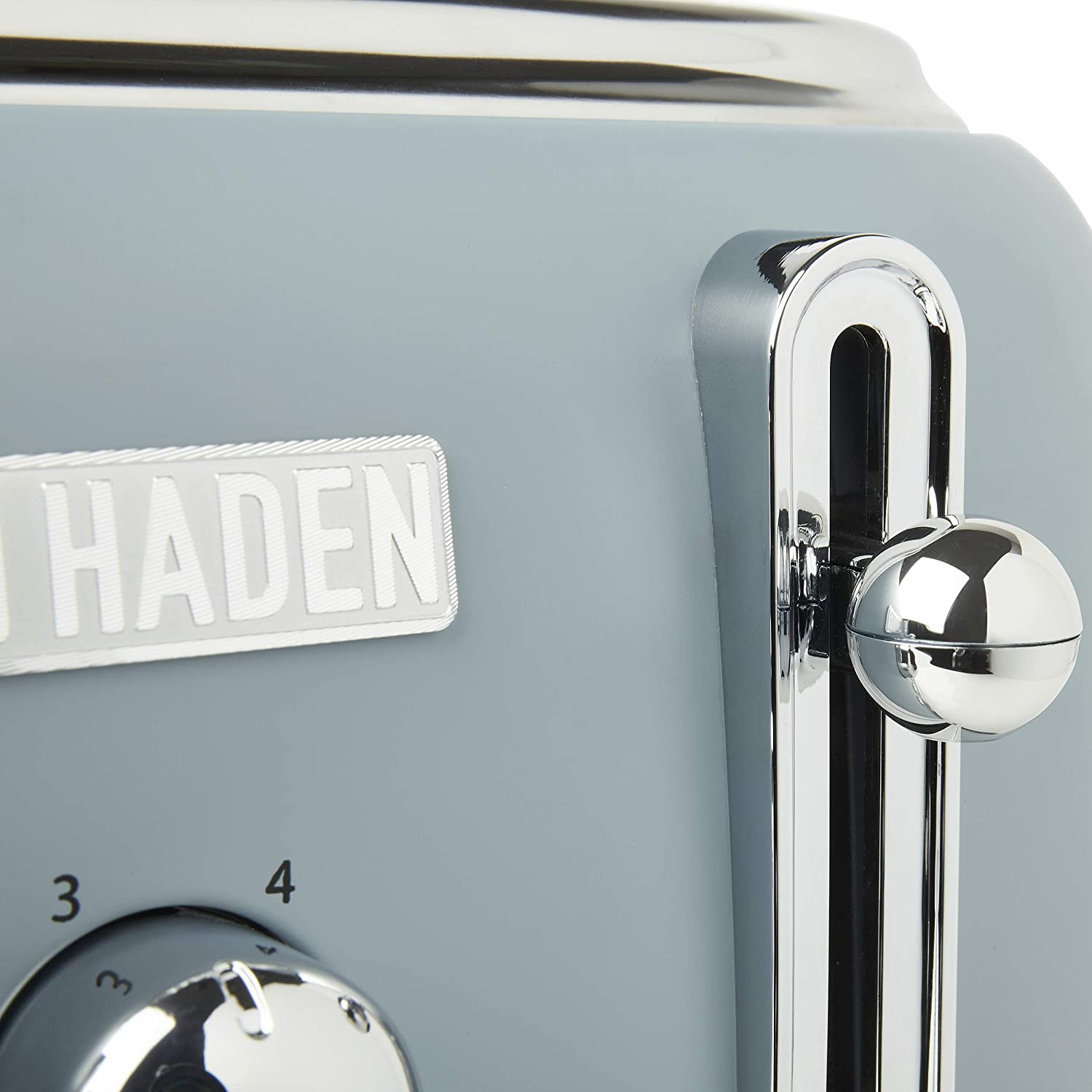 Haden Highclere 4 Slice Retro Vintage Wide Slot Toaster for Kitchen, Pool Blue