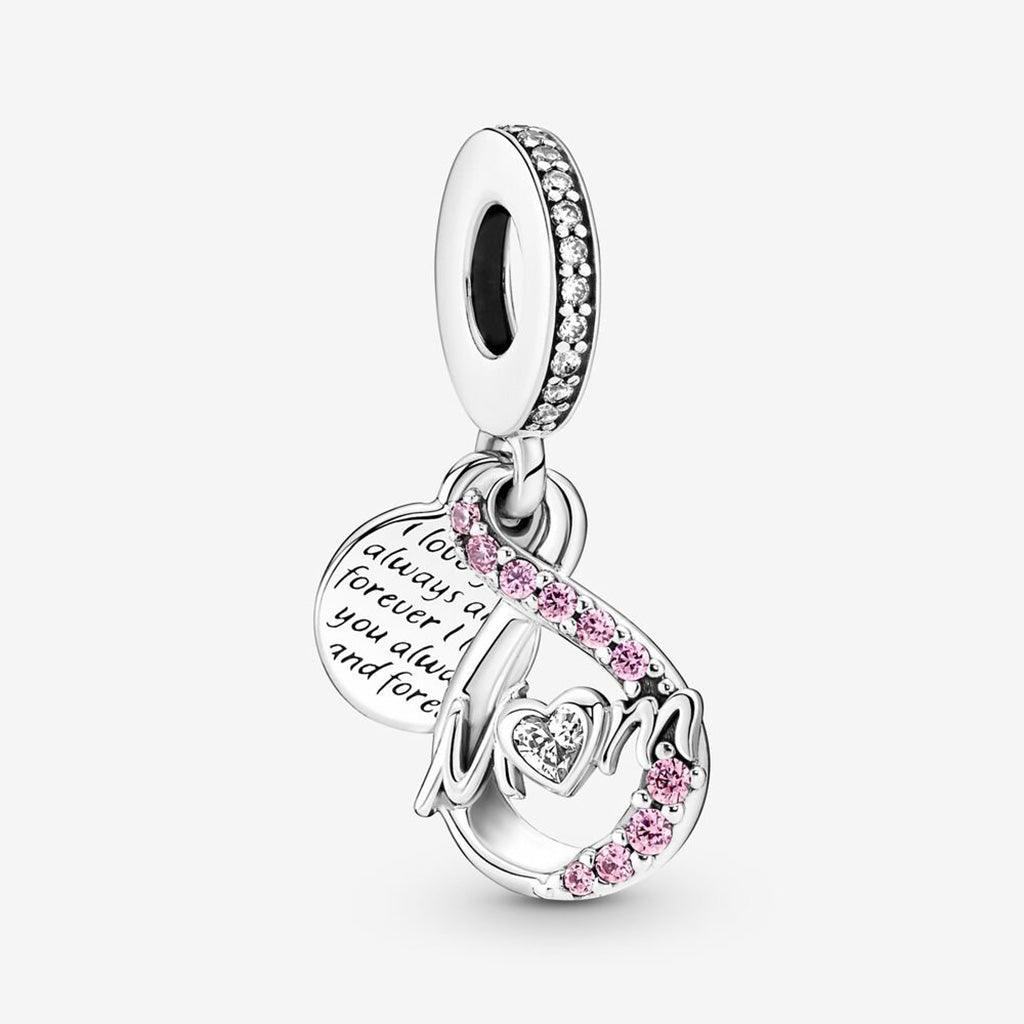 PANDORA  Mom Infinity Pavé Double Dangle Charm