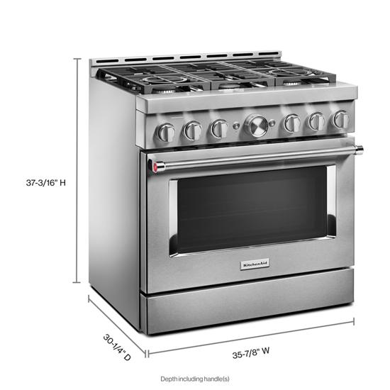 KitchenAid 363939 CommercialStyle Gas Range Stainless Steel KFGC506JSS