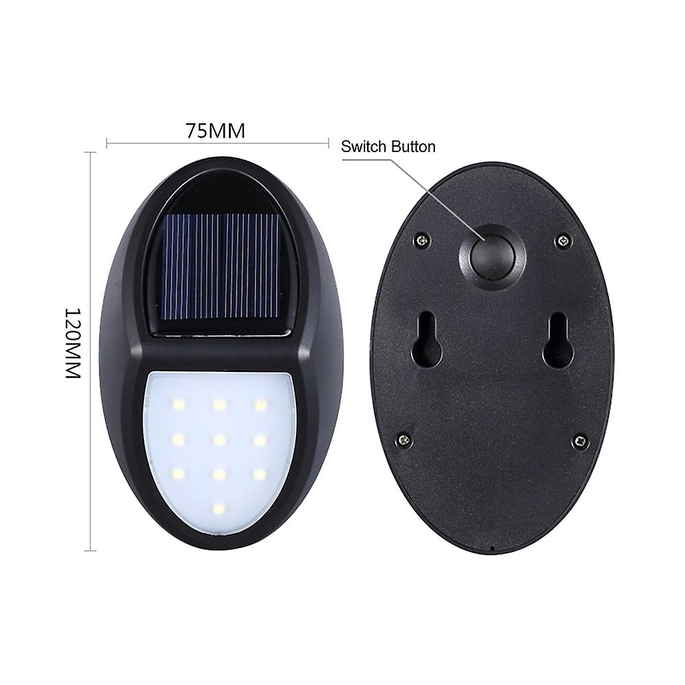 10led Solar Light Wall Lamp Ip65 Water-resistant Outdoor Lighting For Yard Garden Courtyard No.187829