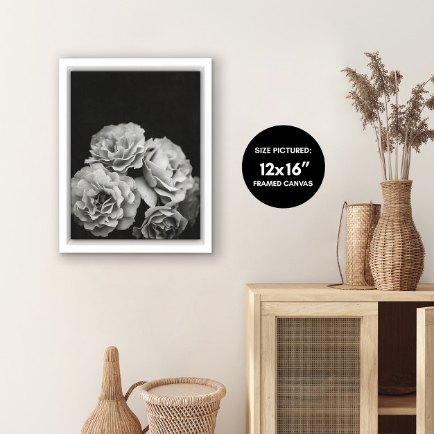 Americanflat Moody Roses By Chaos amp Wonder Design Floating Canvas Frame Modern Wall Art Decor