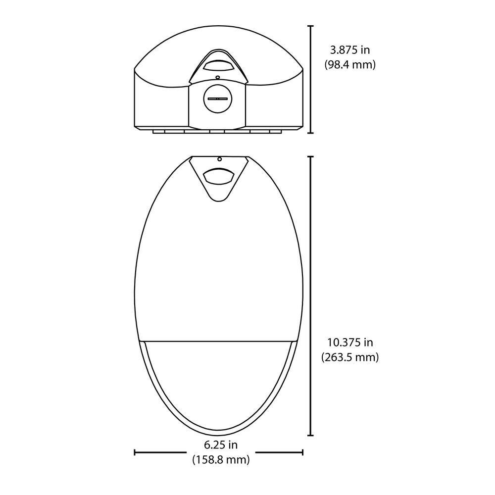 NICOR EOT Series 75-Watt Equivalent Integrated LED Bronze Outdoor Teardrop Emergency Wall Pack Light with Photocell 5000K EOT1MV5KBZPS