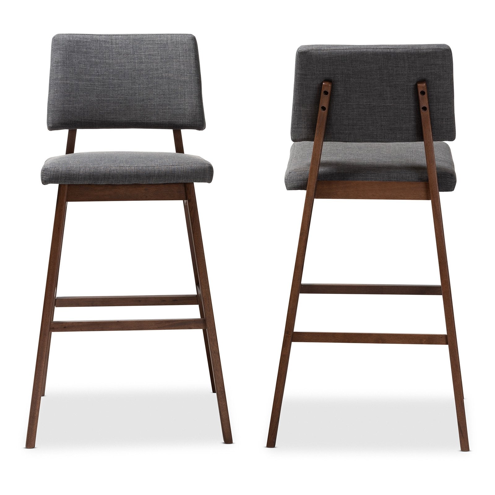 Baxton Studio Colton Upholstered 30 in. Bar Stool - Set of 2