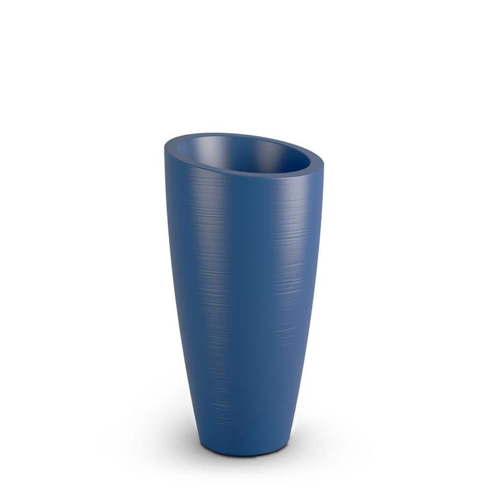 Mayne Modesto 32 in. Round Neptune Blue Polyethylene Planter 8880-NB