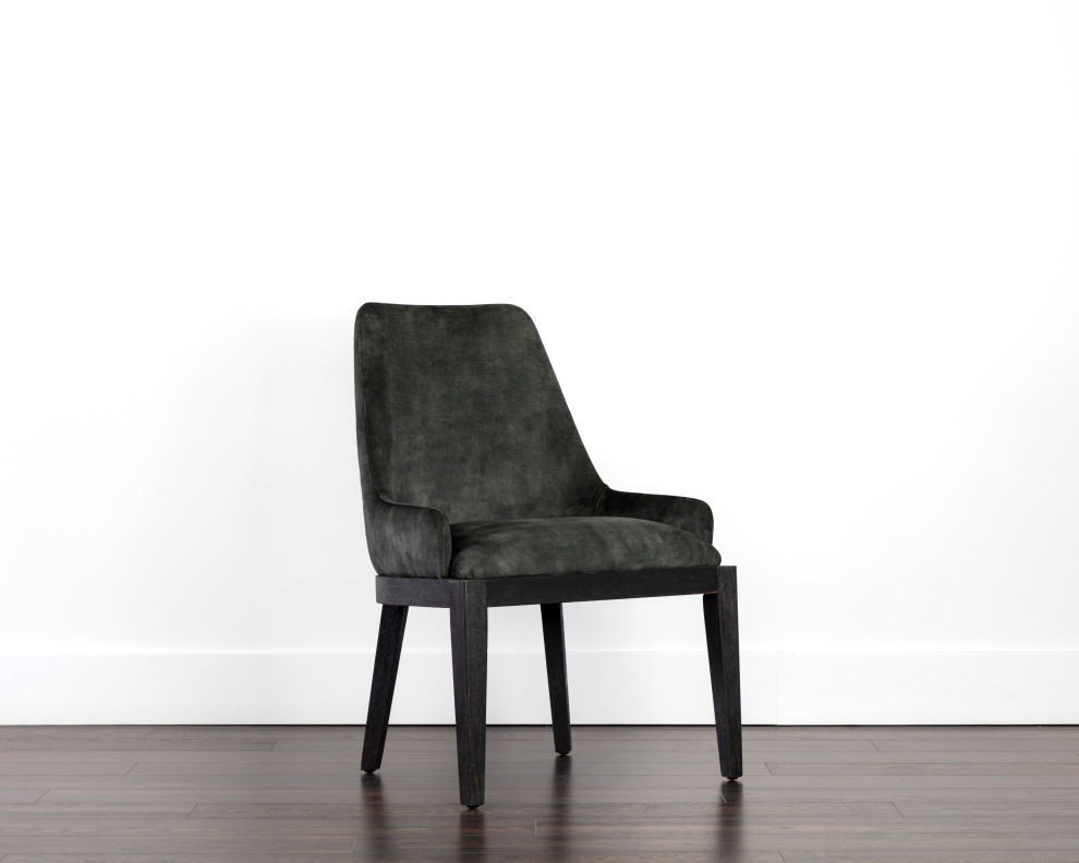 Dupont Dining Chair Nono Dark Green   Transitional   Dining Chairs   by Sunpan Modern Home  Houzz