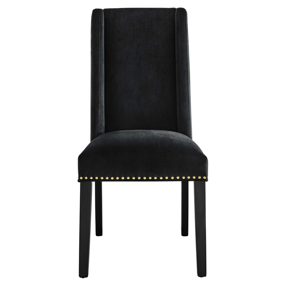 Baron Performance Velvet Dining Chairs   Set of 2