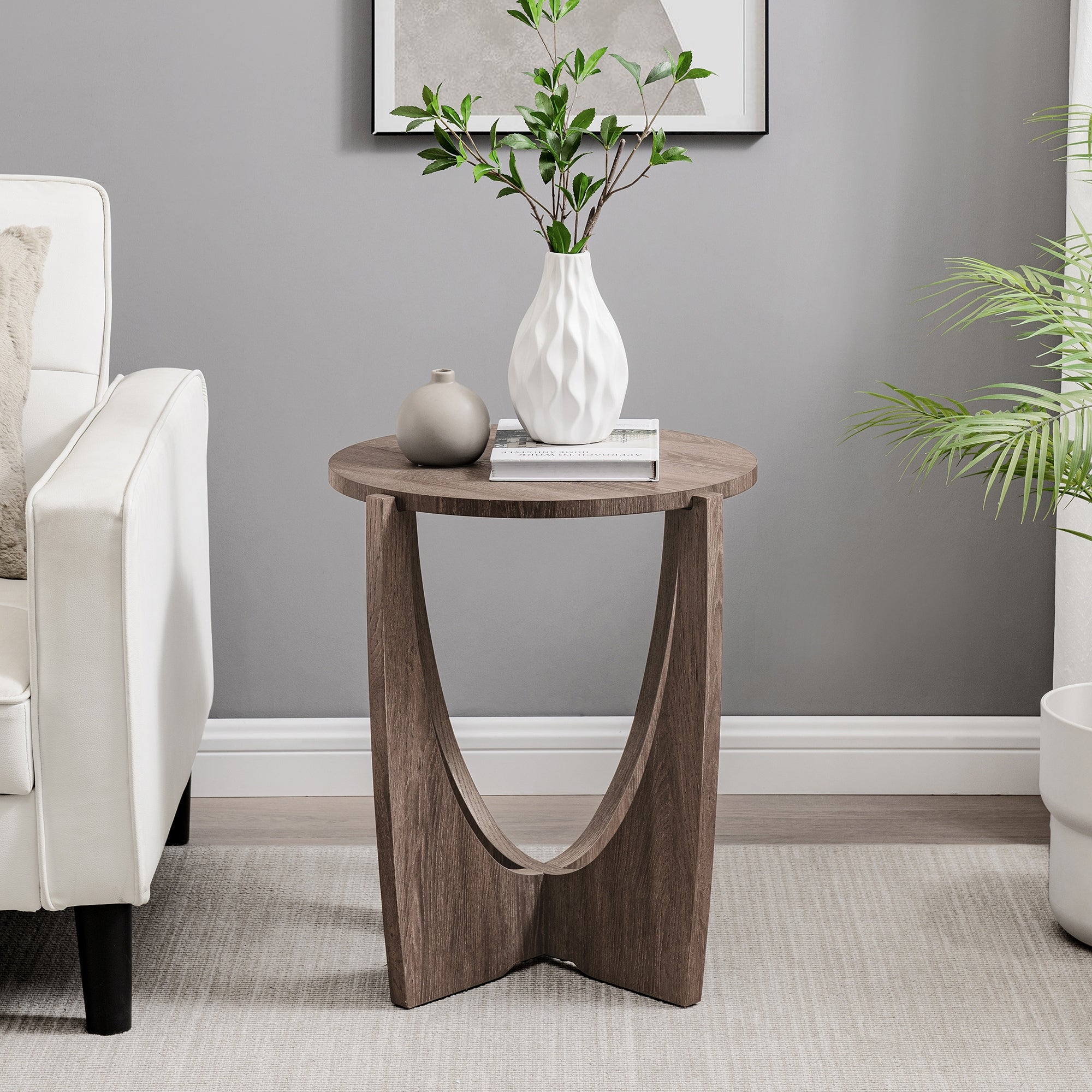 Middlebrook Contemporary Arch-Base Side Table