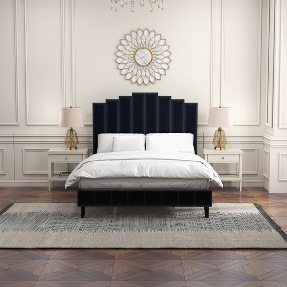 Pharsalia Tufted Upholstered Platform Bed with Hea...