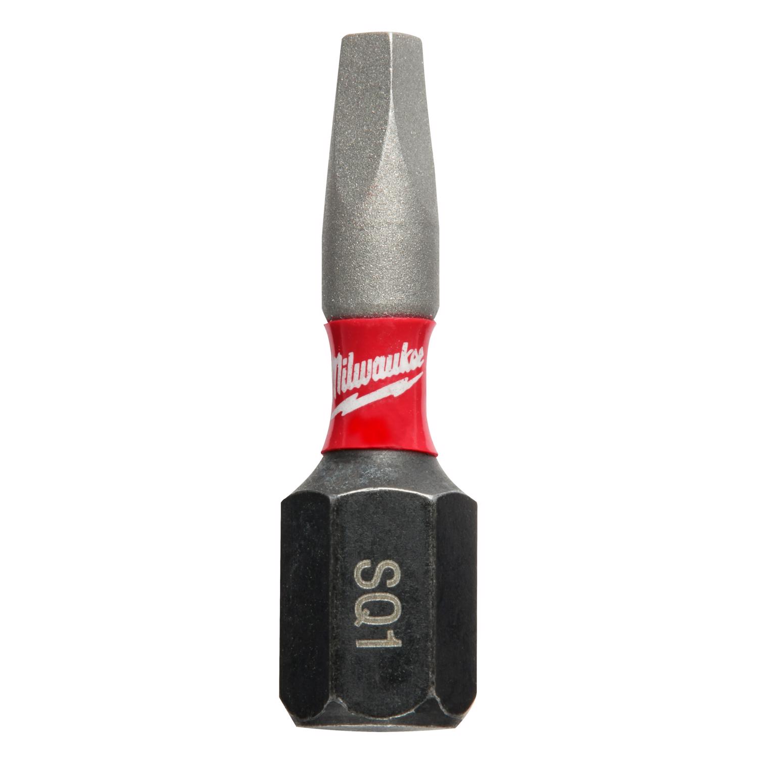 MW Shockwave Square #1 X 1 in. L Screwdriver Bit Steel 5 pc