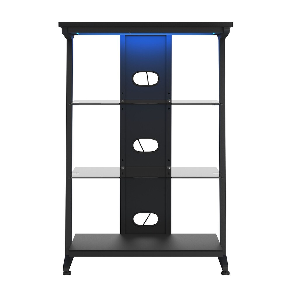 Dardashti 4 Tiered Tempered Glass Adjustable Gaming Shelf