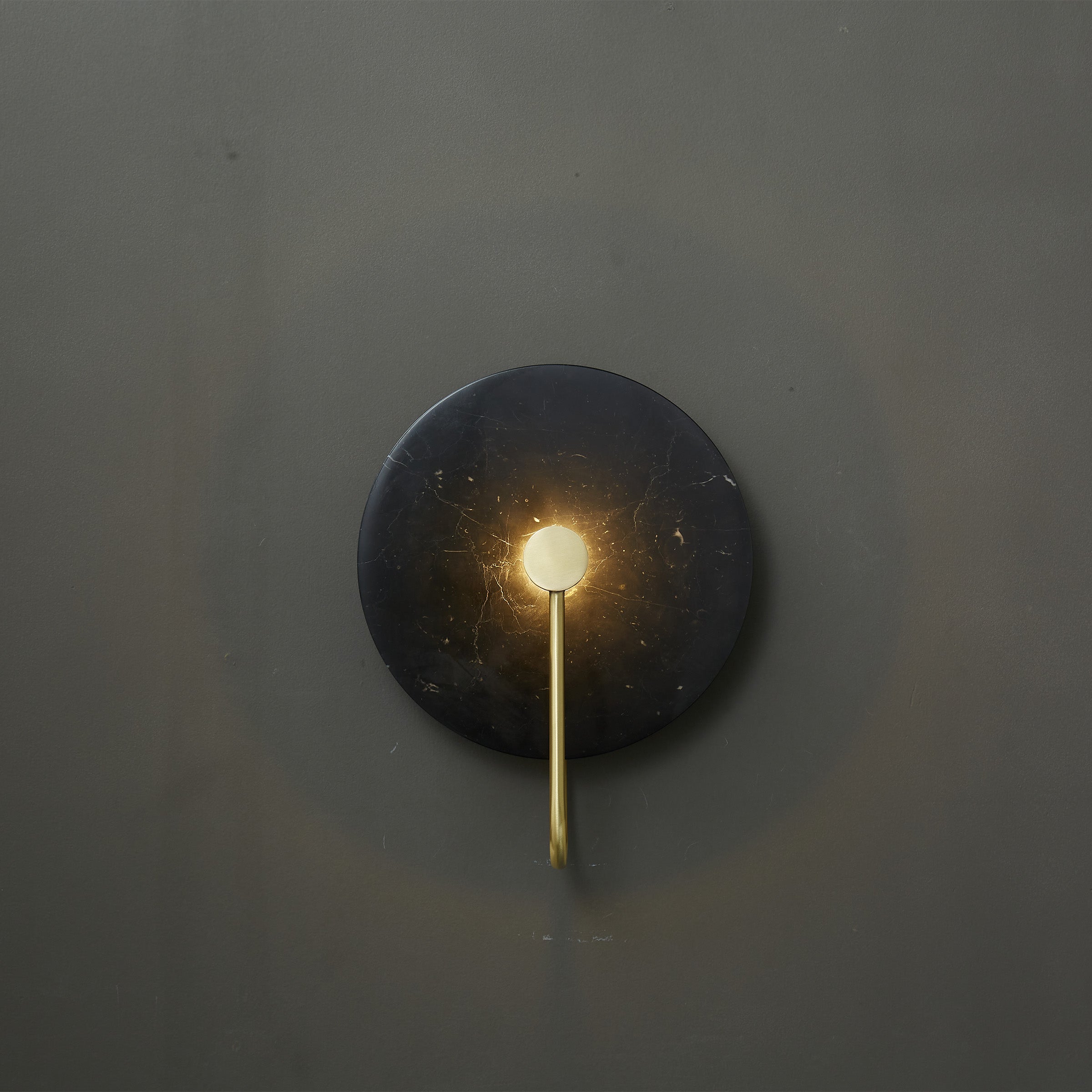 Black Marble Wall Lamp 6615-Bk