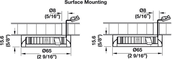 Hafele 833.75.178 Recess/surface mounted lights  M...