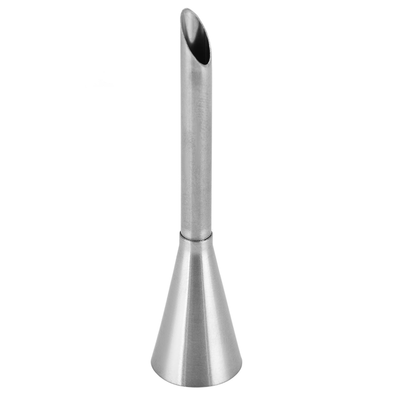 Cream Icing Piping Nozzle Tips Professional Long Cream Puff Nozzle Stainless Steel Cream Dispenser For Puff Small Pastry Icing Piping Decorating Tools
