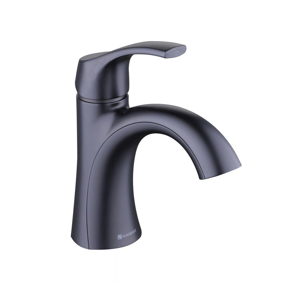 Glacier Bay Arnette Single Hole Single-Handle Bathroom Faucet in Matte Black HD67095W-6410H