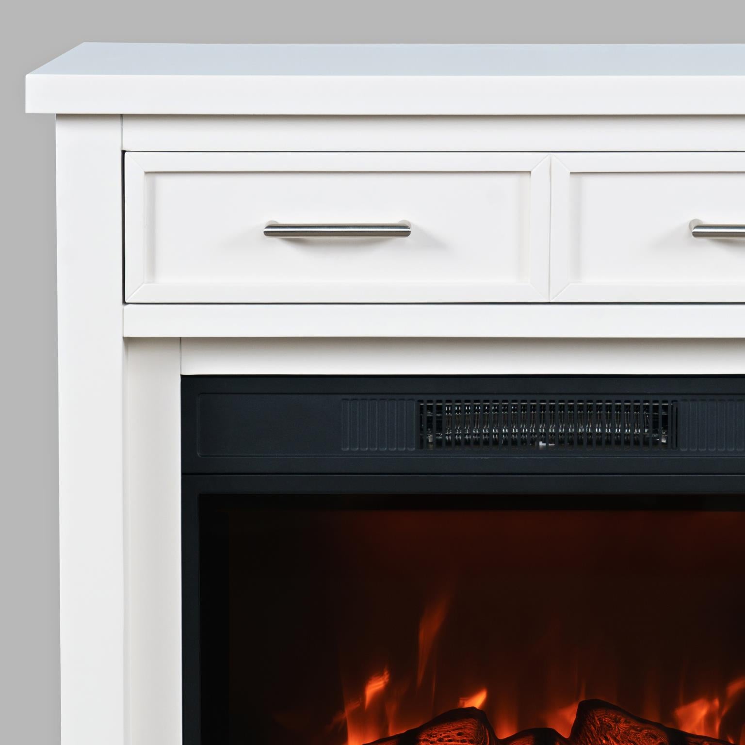 Urban White 32 Electric Fireplace & Media Console