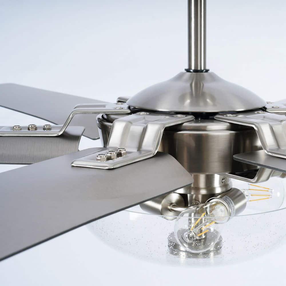 IHOMEadore 70 in Indoor Brushed Nickel Ceiling Fan with Remote Control