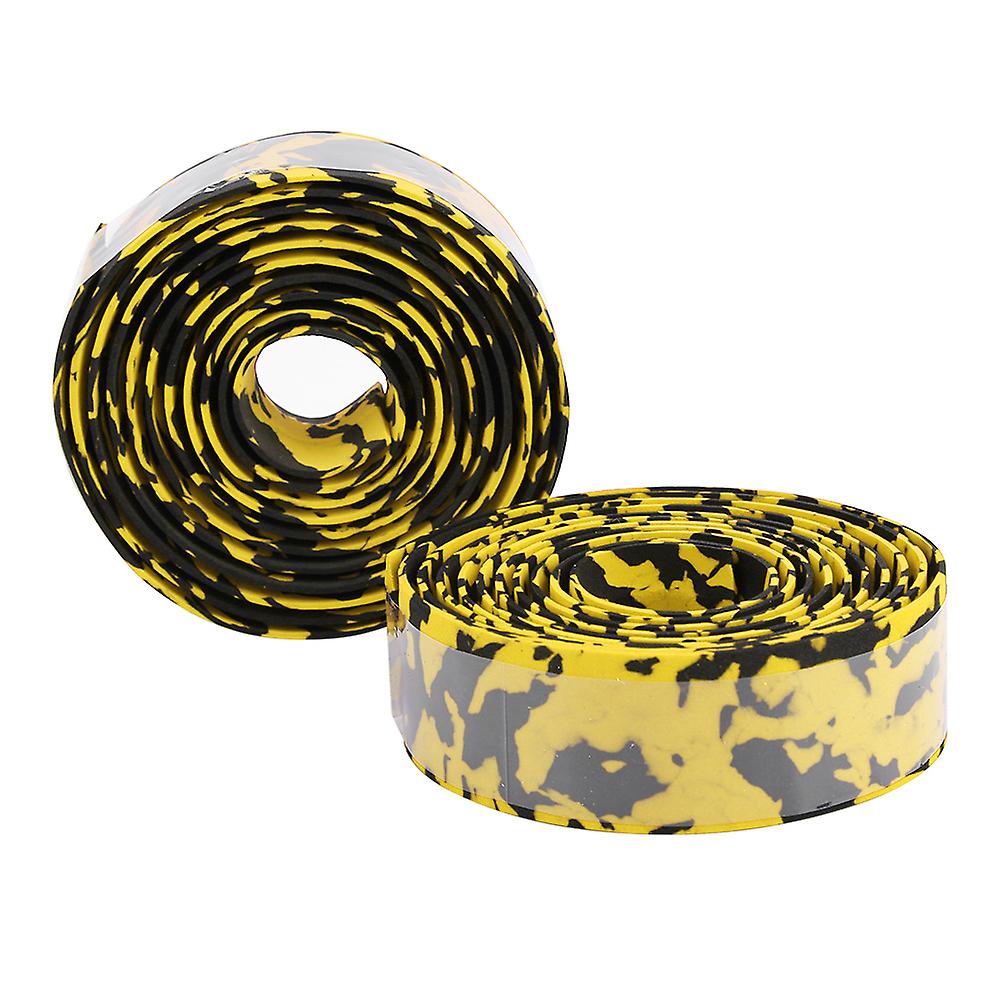 Eva Cycling Handlebar Bar Tape Lightweight Road Bike Bicycle Handle Wrap Black and Yellow