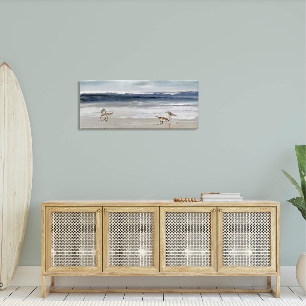 Stupell Industries Sandpipers Grazing Sea Shore Canvas Wall Art