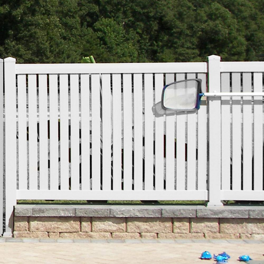 Weatherables Hanover 4 ft. H x 8 ft. W White Vinyl Pool Fence Panel PWPO-SP-4X8