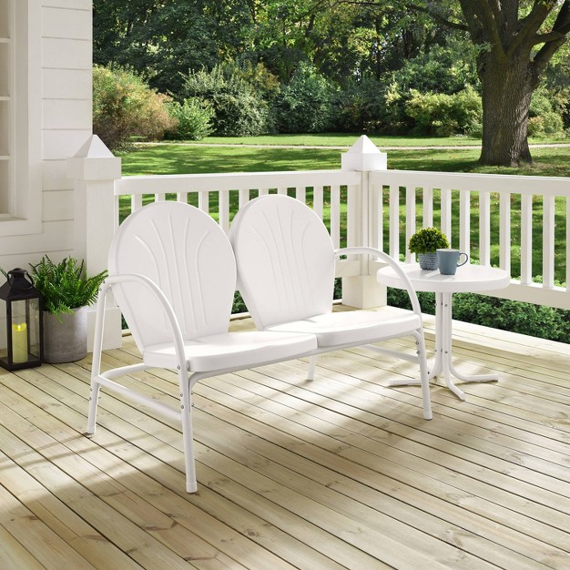 Griffith 2pc Outdoor Conversation Set White Crosley