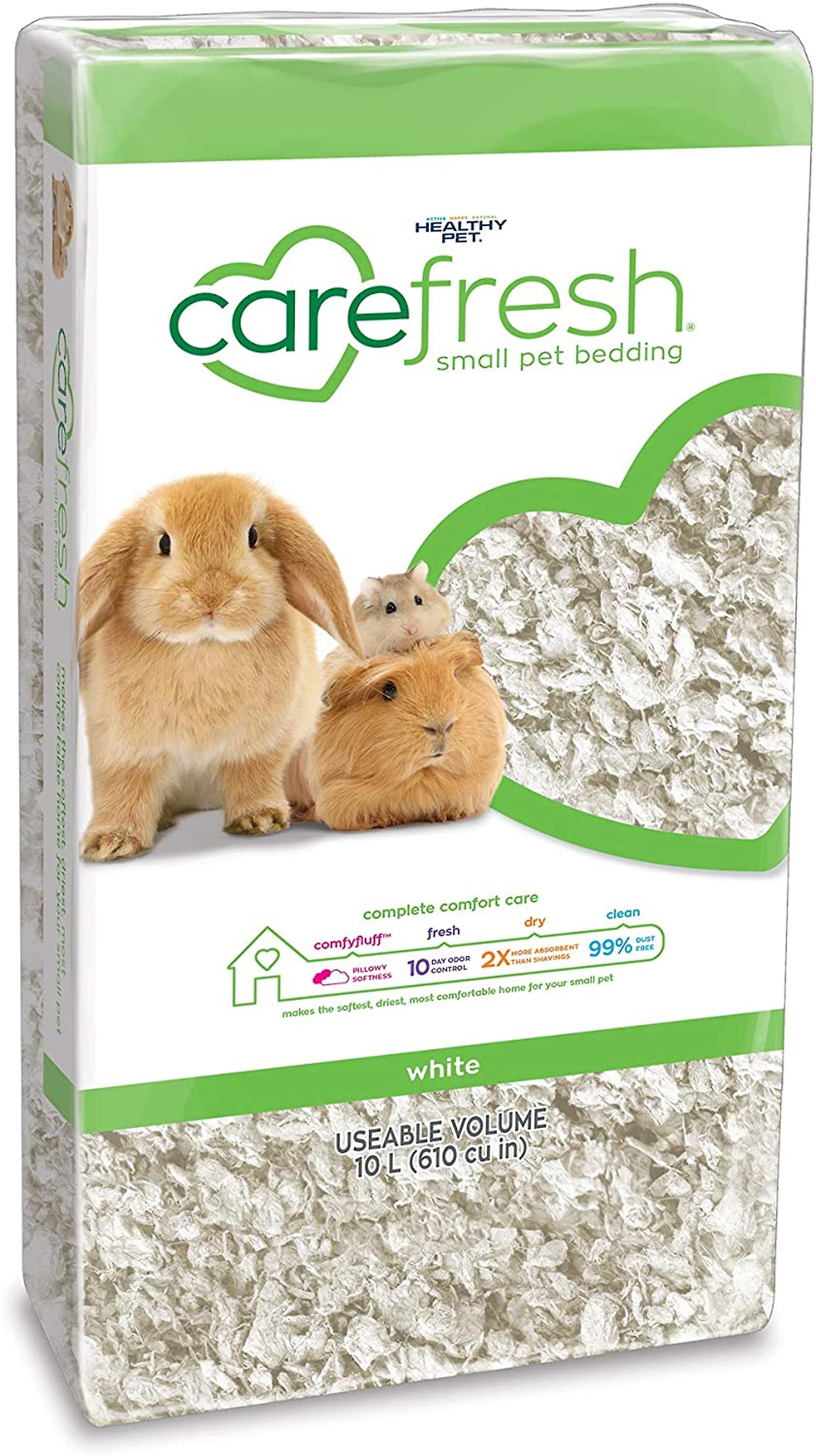 Carefresh White Natural Paper Small Animal Pet Bedding with Odor Control， 10 L