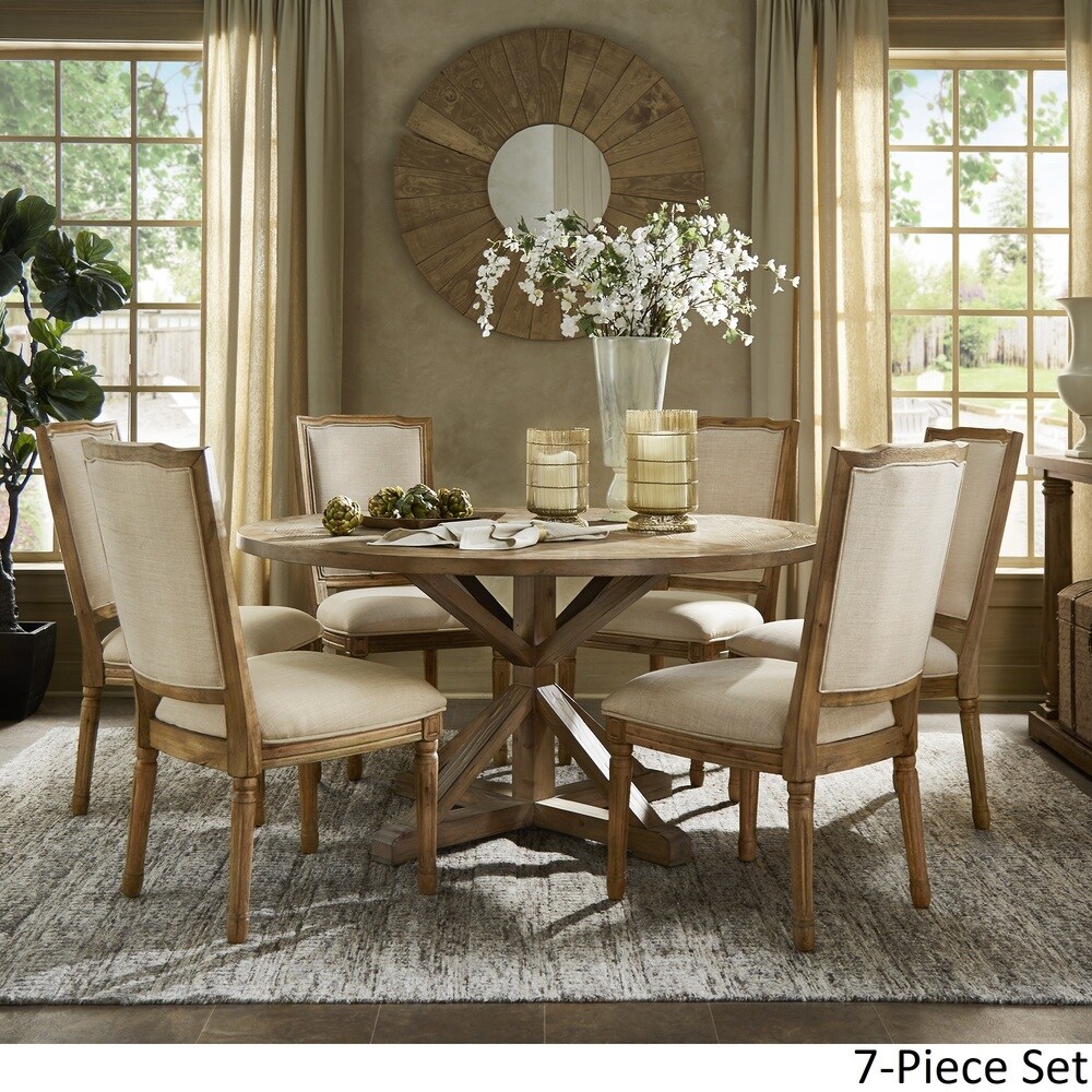 Deana Round Dining Set with Ornate Back Chairs by iNSPIRE Q Artisan