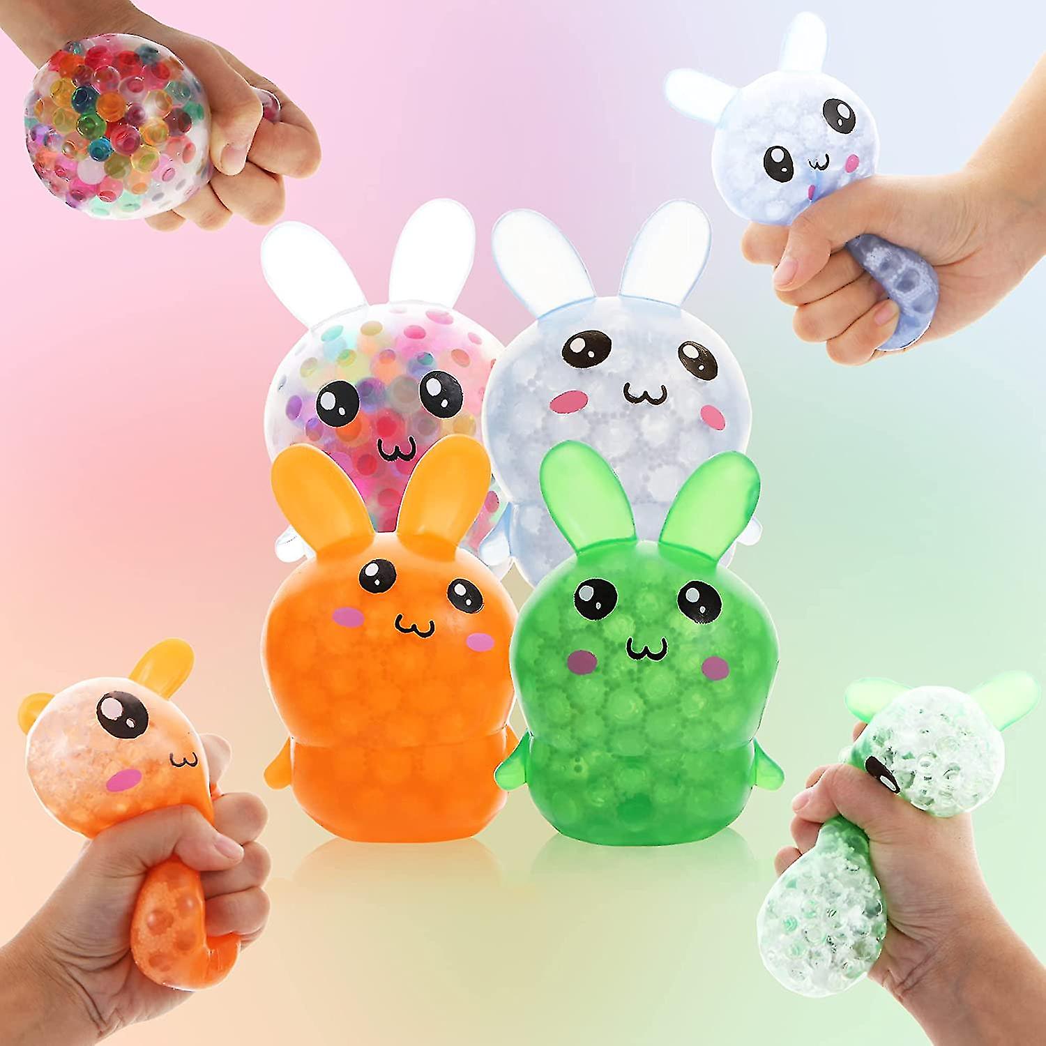 4 Pack Squishy Easter Bunny Stress Balls Toy Stress Relief