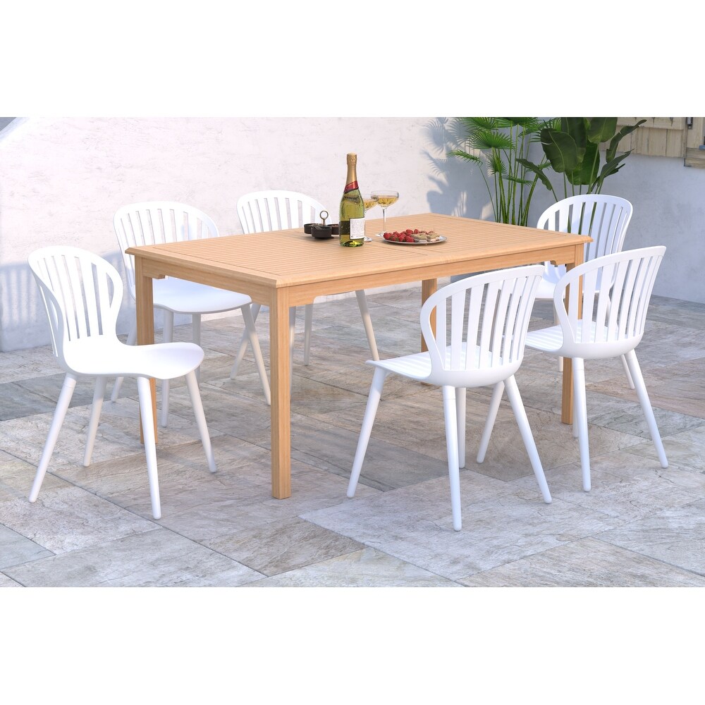 Amazonia Collins FSC Certified Teak Outdoor Patio Dining Set