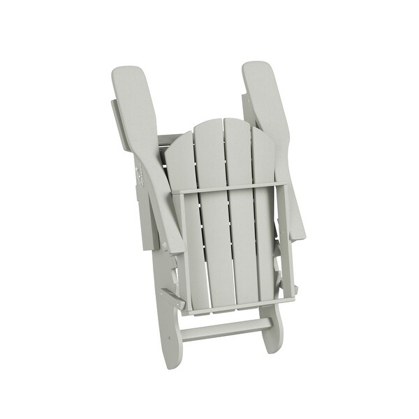 Polytrends Laguna Weather Resistant Outdoor Patio Folding Adirondack Chairs (Set of 4)