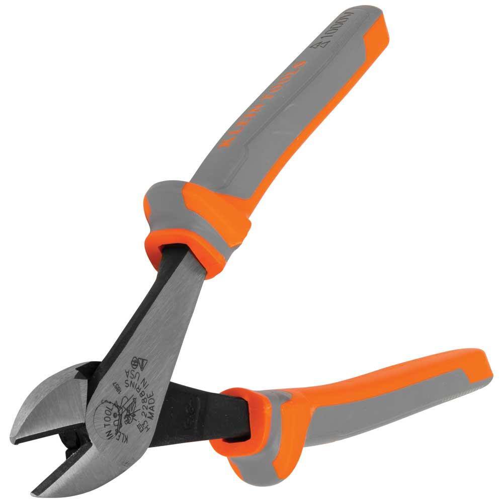 Klein Tools 8 in. Diagonal Cutting Pliers Insulated High Leverage 2288RINSSEN